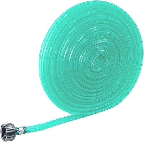 Manguera de riego y remojo de alta resistencia de 50 pies, manguera de jardín para remojar el suelo, manguera de agua que gotea el 70% de agua,