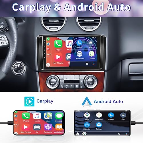 Miniatura 3 de 2+32G para radio 2005-2011 Mercedes-Benz Clase ML-Clase W164GL-Class X164, Apple CarPlay Android 11 estéreo para coche con Android Auto pantalla