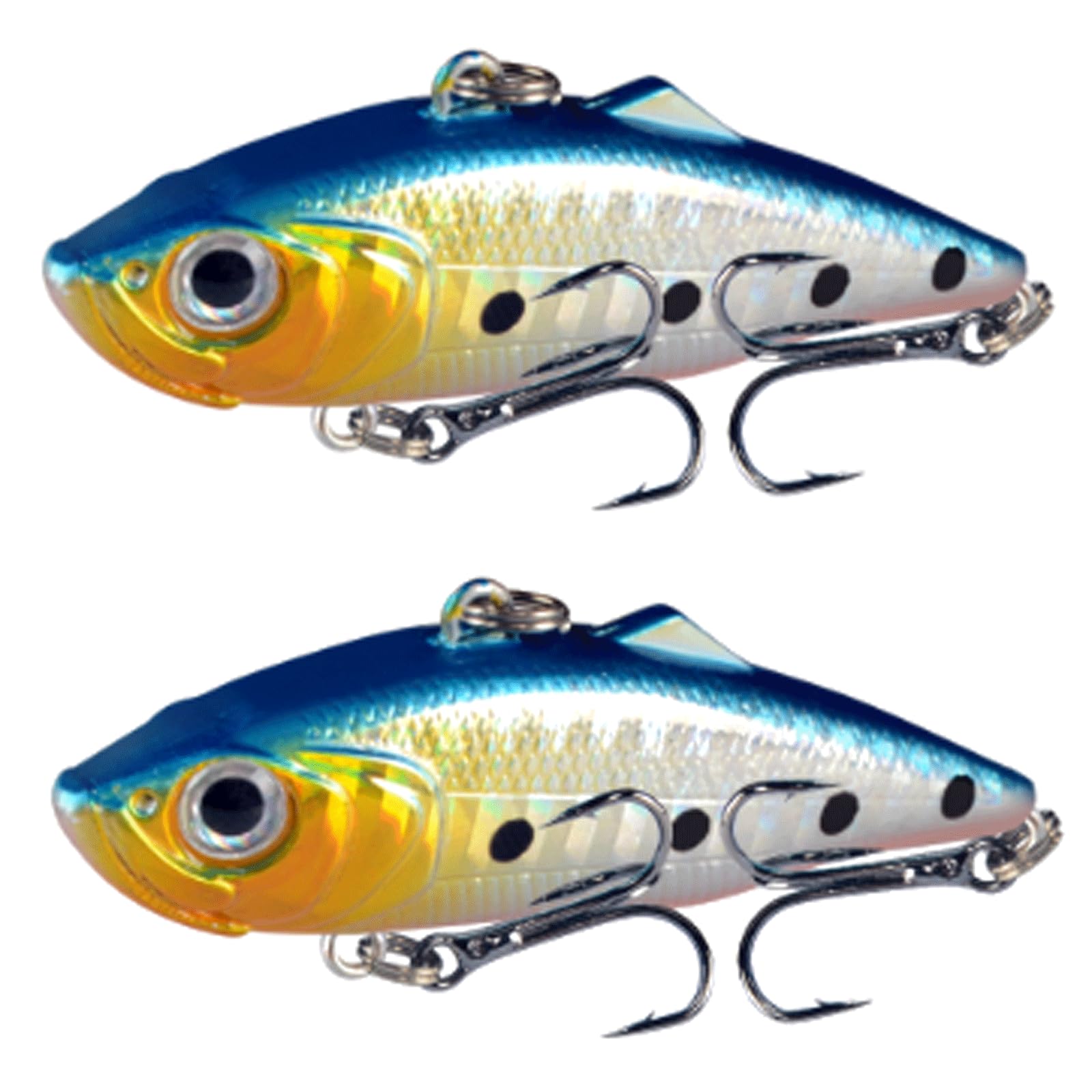 IvyLoutish Fishing Lure Bait 2 Pcs Fishing Tackle Sinking VIB Fishing Baits 6cm 11g Crankbait Plastic Bionic Vibration Hard Bait All Depth Fishing Tackle