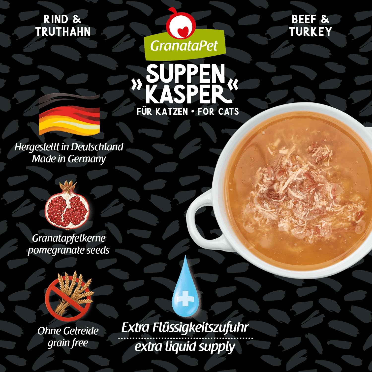 Granatapet Delicatessen Przekąska dla Kotów, Wołowina/Indyk, 12 x 70 g