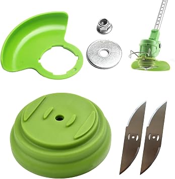 Lawn Mower Replacement Blade Mower Blade Grass Cutter Cover Parts Set Metal Cutter Head Lawn Mower Accessories for Lawn Trimmer Scatter Protective Cover for Grass Trimmer Grass Pebbles Scatter