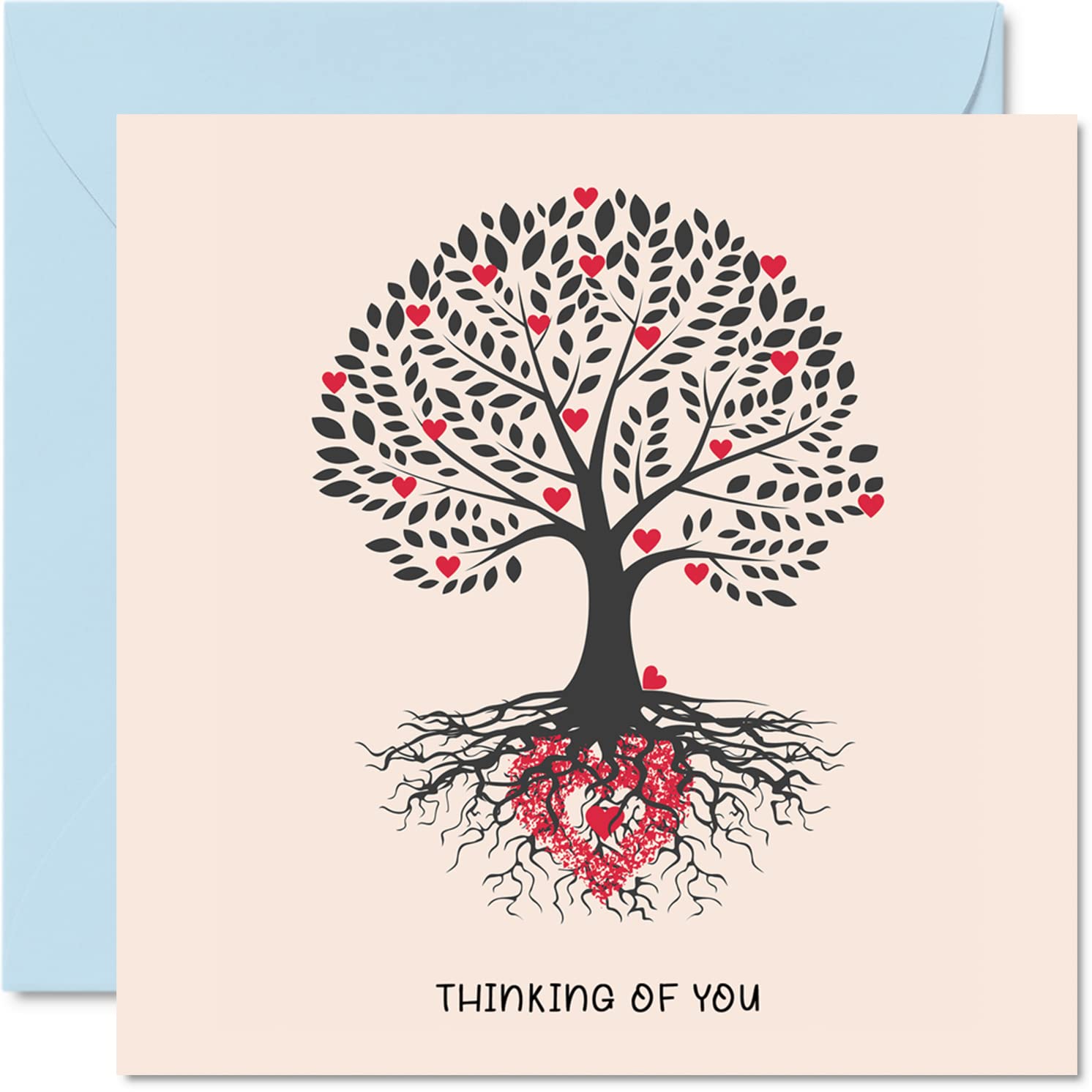 Biglietto Di Auguri Old English Company 'With Love' – 15x15 Cm Con Busta, Fatto A Mano In Inghilterra, Per Anniversario E San Valentino