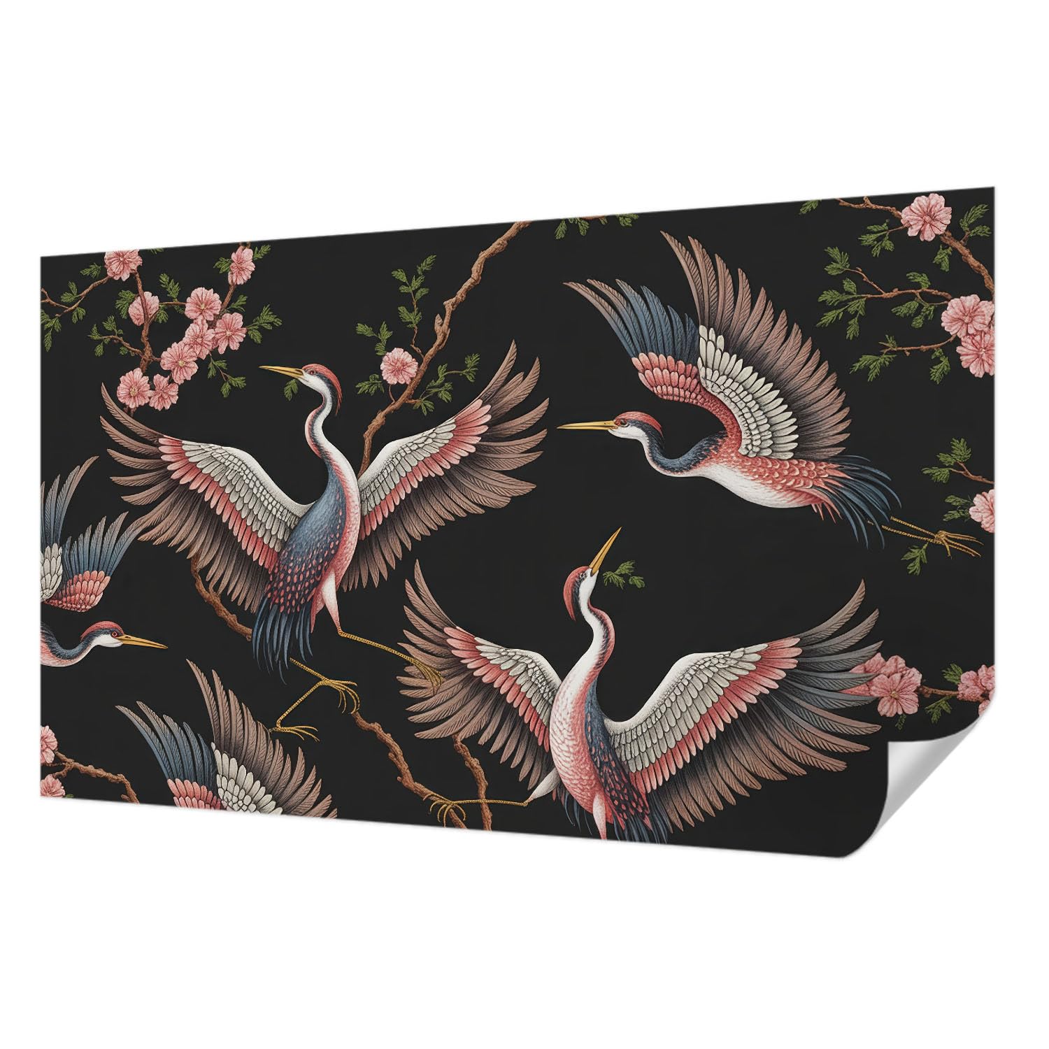 Décor mural adhésif floral 416x254 cm pour salon et chambre