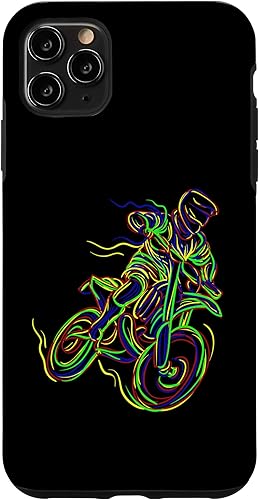 Vista 4 de iPhone 12 mini Motocross Line Art Hand Freehand Line Drawing Case