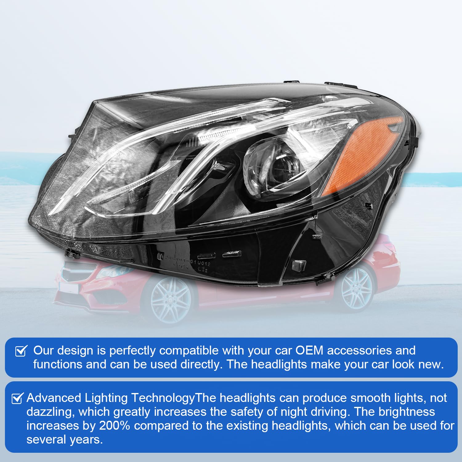 Amazon.com: LoftMarte MB2519110 LED Headlight Compatible with 