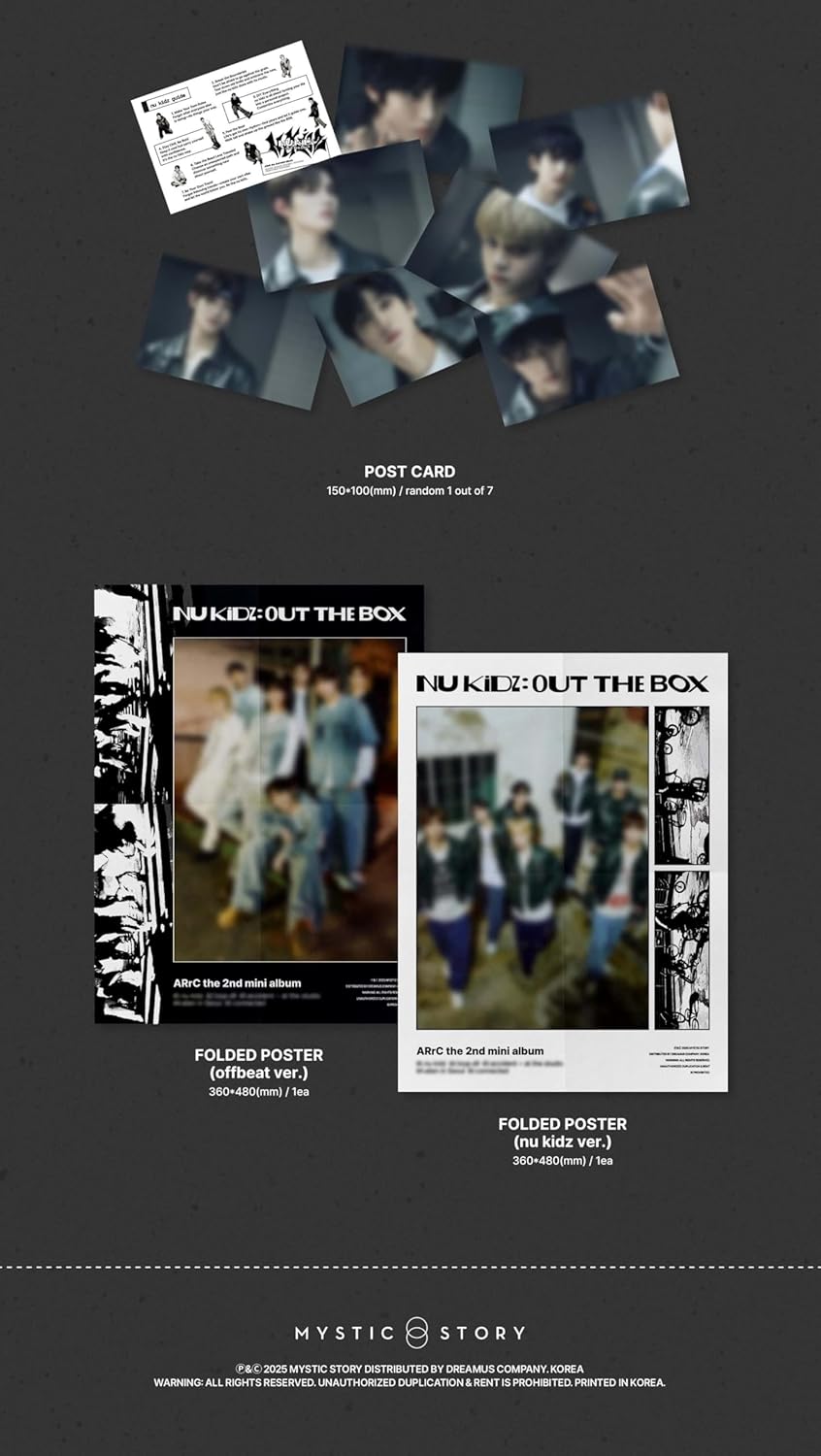 ARrC nu kidz: out the box Album [offbeat + nu kidz ver. Full Set Standard ver]+Pre Order Benefits+BolsVos Exclusive K-POP Inspired Digital Merches