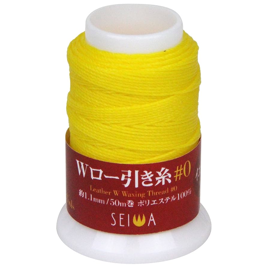 糸（同梱で100円引きです） Amazon | SEIWA ダブルロー引き糸 0番手 50m巻 イエロー | 糸 通販
