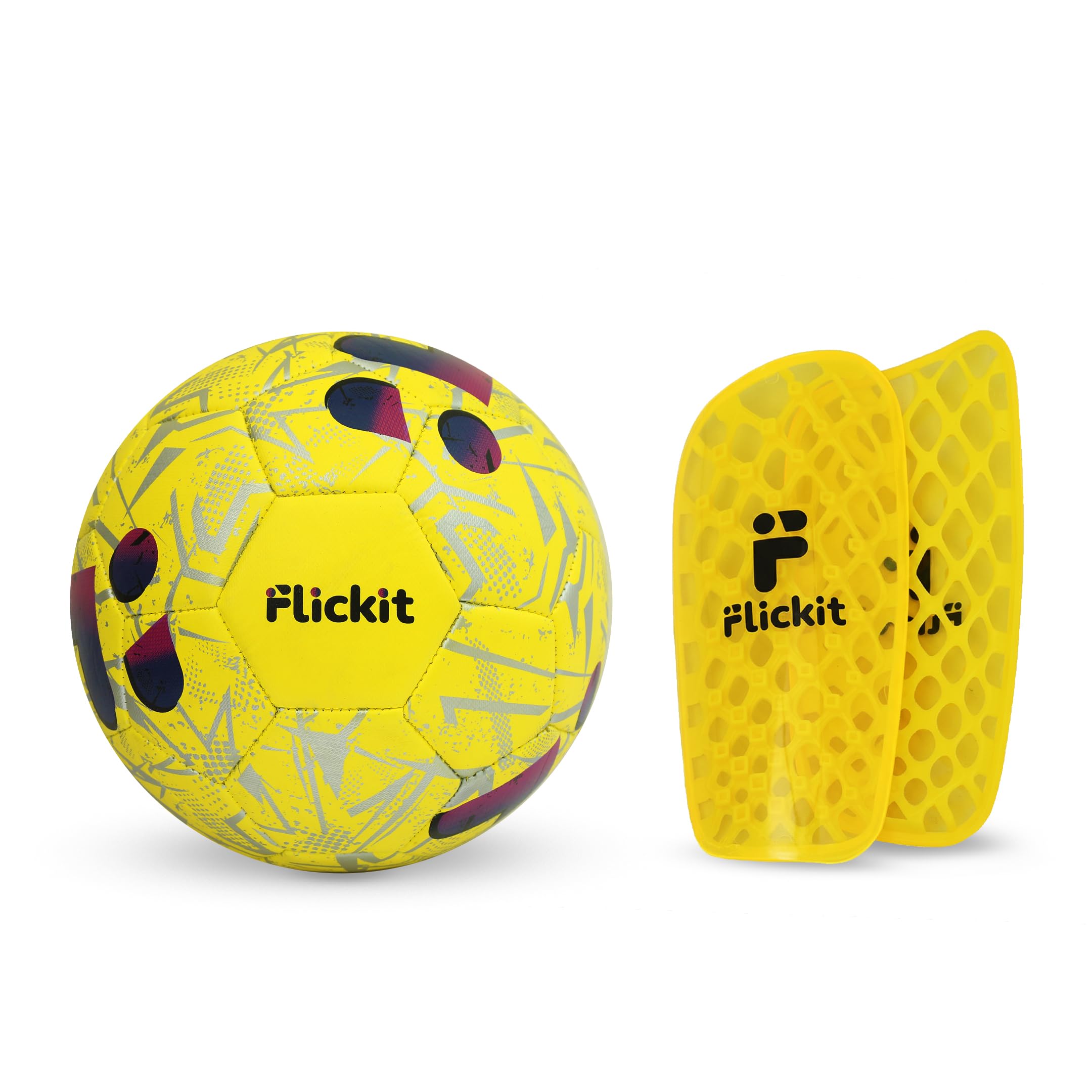 FLICKIT Smart Football + Pro Hex Shin Guard Combo | AI-Enabled Ball with App Tracking & Lightweight Honeycomb Protection | Skill & Safety Pack for All Ages | Indoor & Outdoor Play-image-21
