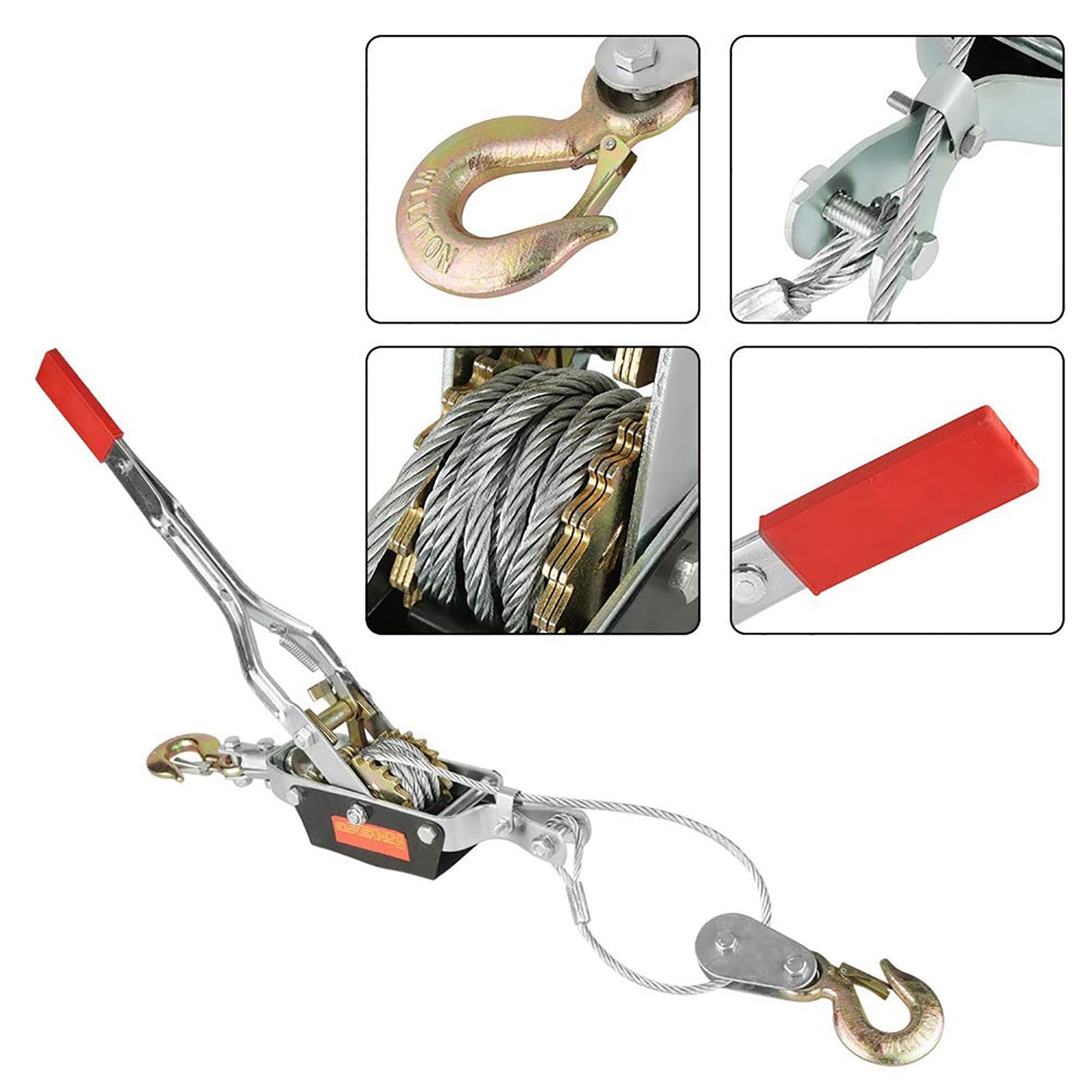 Extractor Manual de Cuerda de Alambre 2/4T, Herramienta de Apriete, Mini Tensor, Herramienta de Elevación de Doble Gancho (JUE)