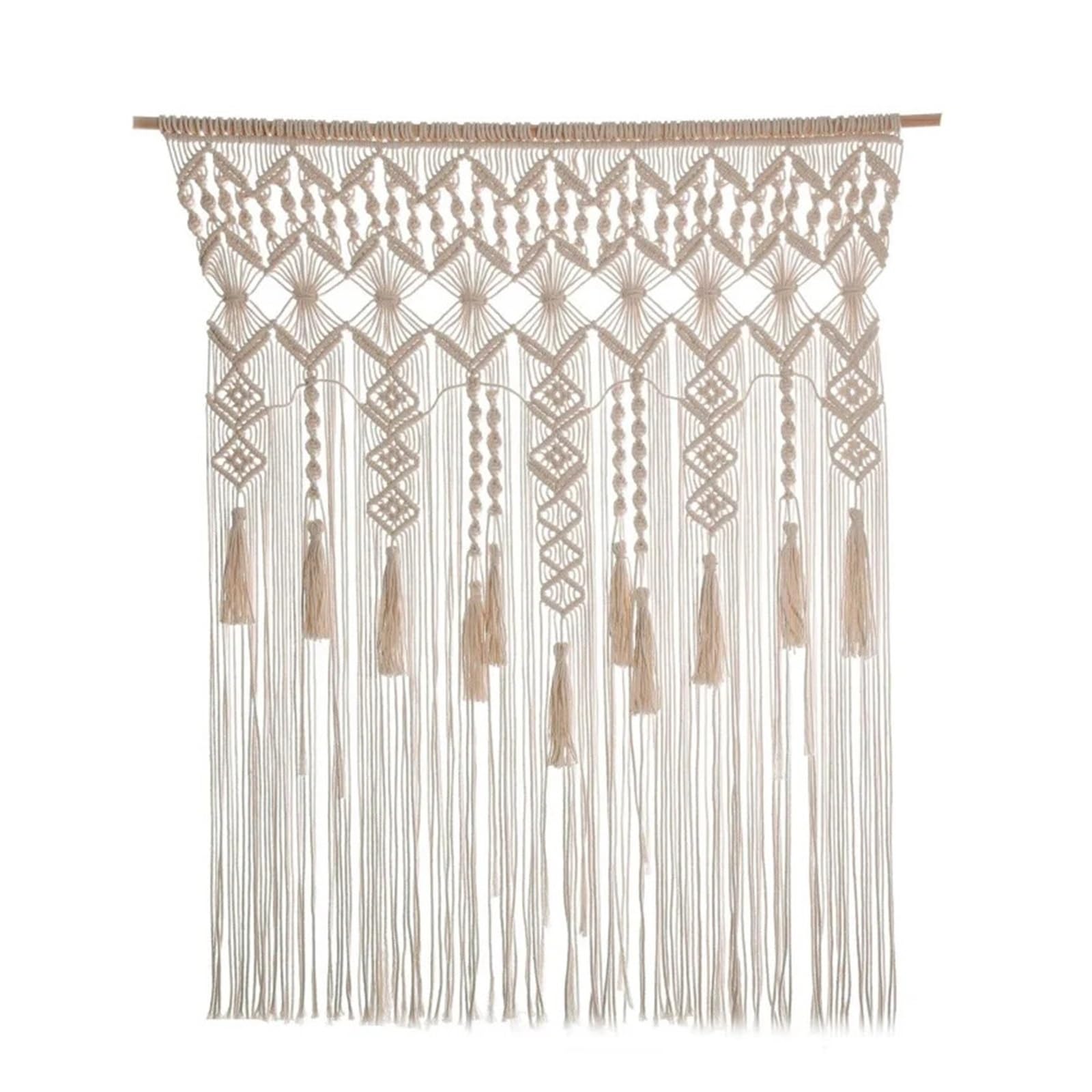 GOXQIT 1 Pcs Hand-woven Macrame Cotton Door Curtain Large Tassel Tapestry Wall Hanging Art Decor For Home