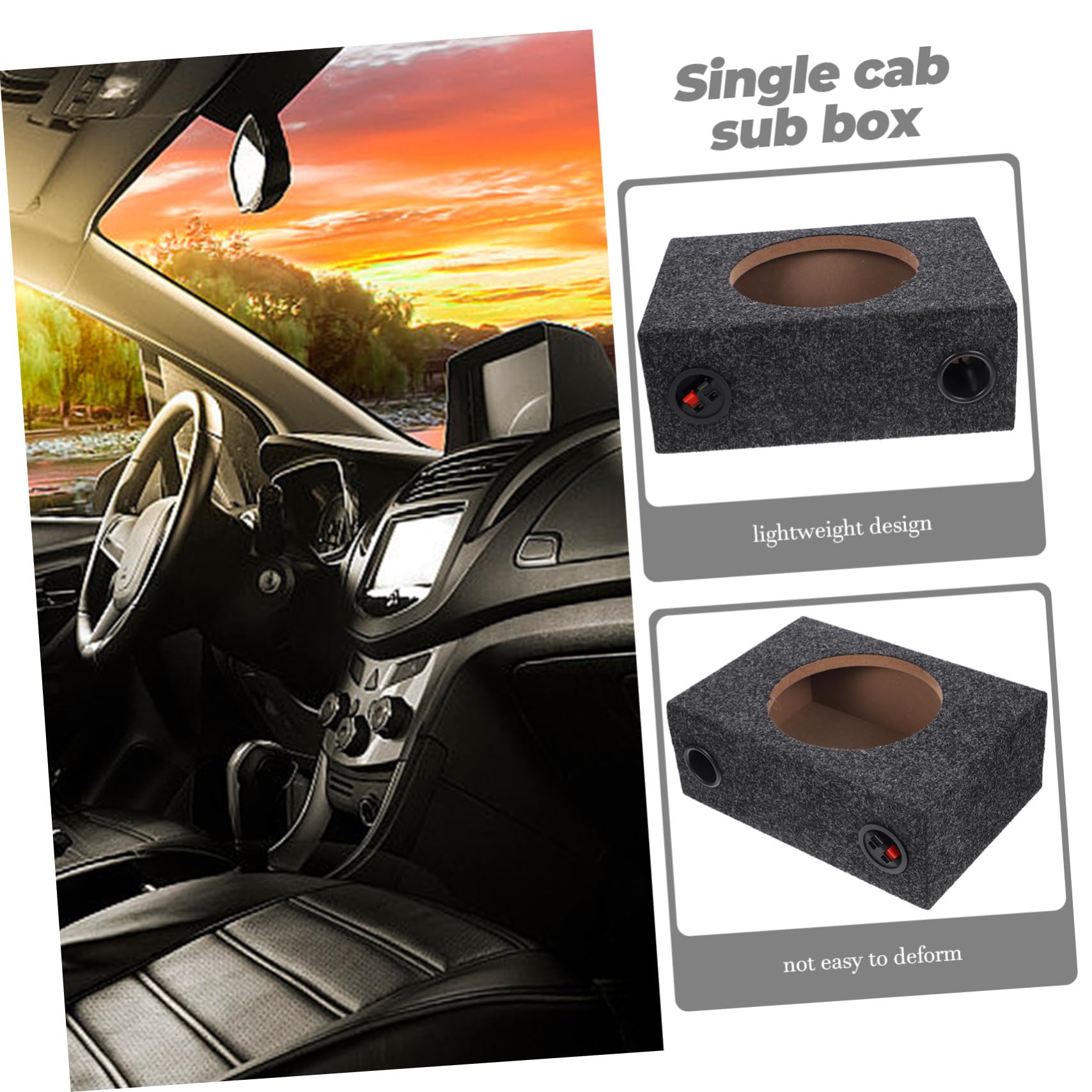 Holibanna Box Subwoofer Auto 8 Pollici Sigillato Moquette, per Installazione Semplice e Bassi Potenti
