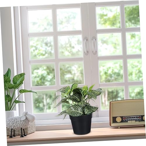 Miniatura 8 de Abaodam Planta artificial simulada en maceta, plantas de interior falsas, decoración de hojas verdes sintéticas, vegetación artificial en maceta,