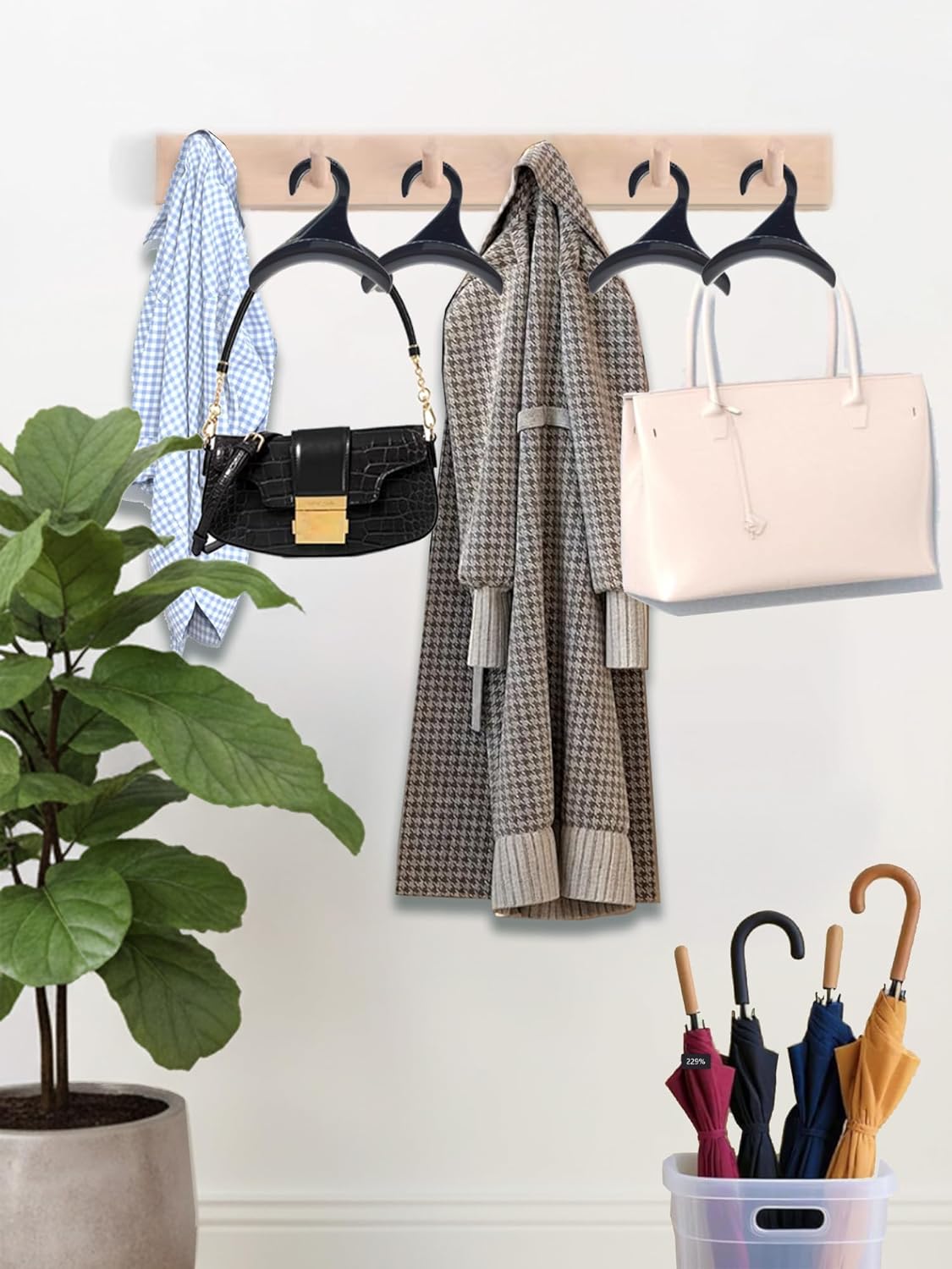 Purse Hanger Closet, Bag Hanger 11PCS Purse Holder for Closet Backpack Hanger Hook for Organizer Storage Purses Tote Bag Backpacks Handbags(Black) - Image 7