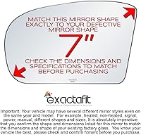 Vista 2 de exactafit 8138L - Reparación de cristal para espejo lateral del conductor compatible con Mercedes Benz C230 C240 C280 C320 C350 C32 C55, 2003-2009