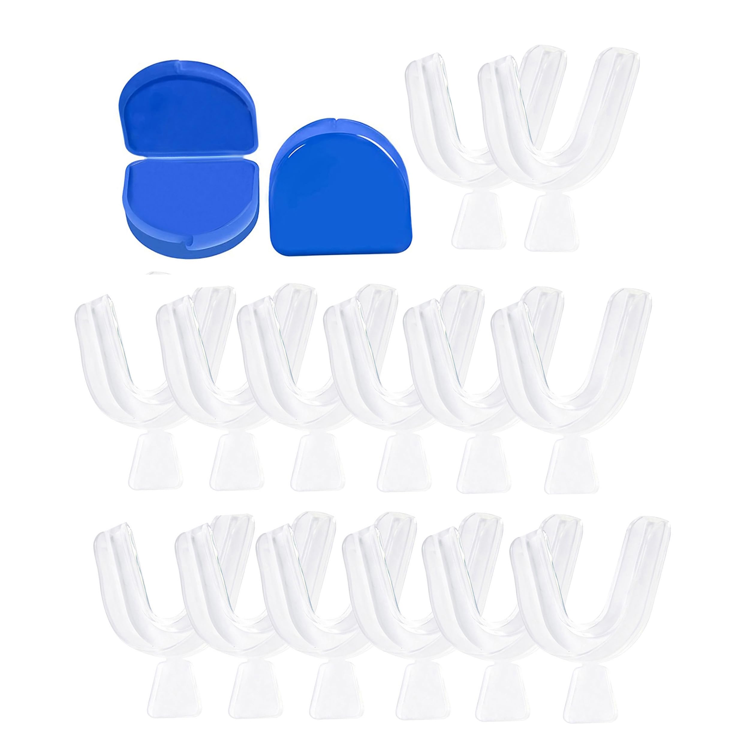 14pcs Dental Trays for Whitening Teeth Thin Thermoform Moldable Mouth Tray for Teeth Whitening Teeth Whitener Trays Kits
