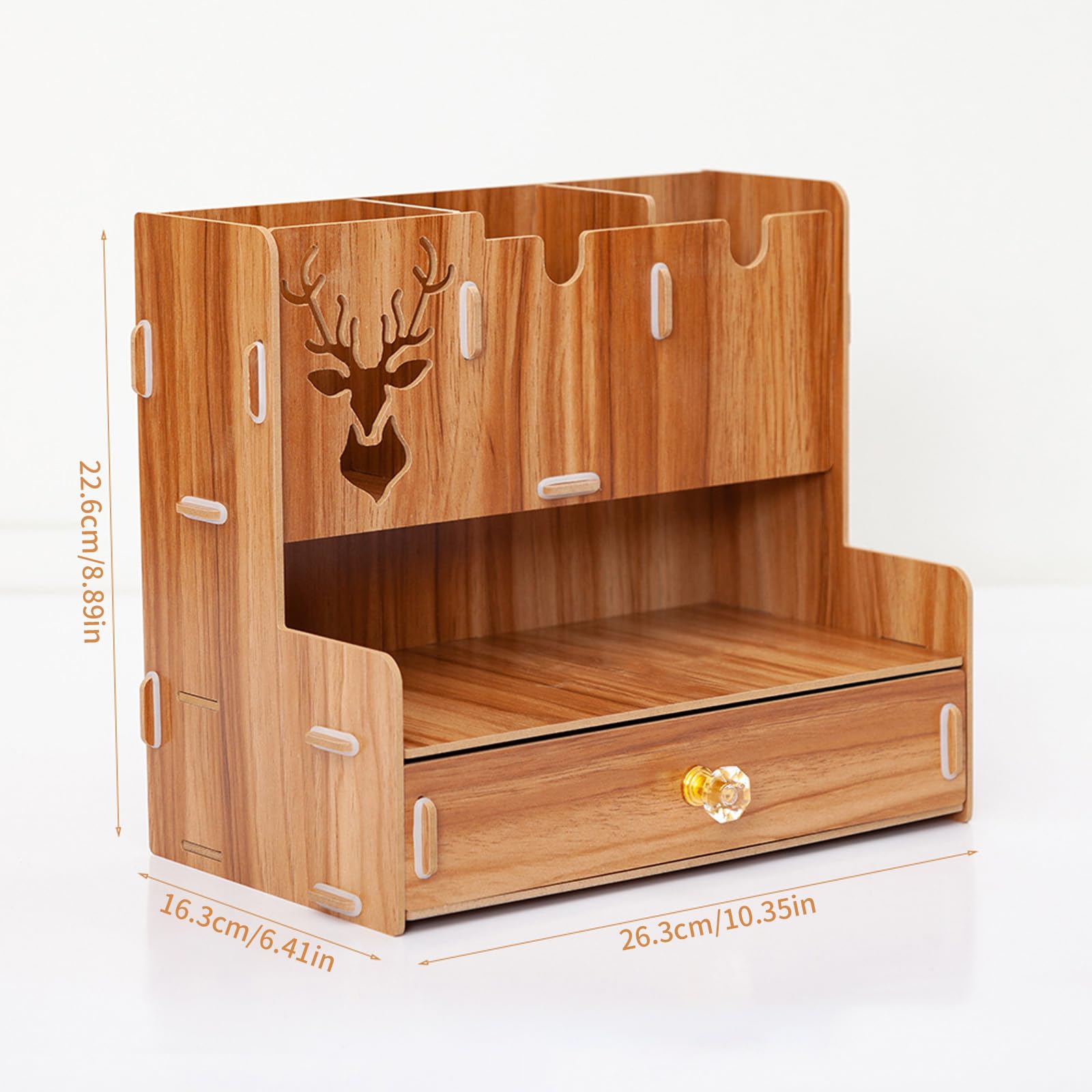 Schreibtisch Organizer mit Schublade, Stifthalter, multifunktionale Schreibwaren Aufbewahrungsbox, Tisch Organizer für Büro, Schule, Zuhause, Stiftehalter, Schreibtisch Organizer mit Schublade