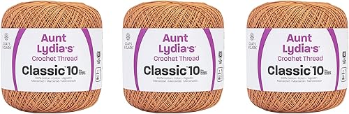 Miniatura 18 de Aunt Lydia Classic Dark Royal Crochet – 3 unidades de 350y/1,049.9 ft – Algodón – Calibre 10 – Crochet Dark Royal,Aqua,Hawái azul,Rojo