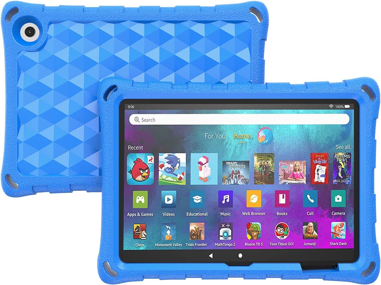 ANTIKE All-New Fire 7 Case, 12th Generation (2022 Release), Light Weight Anti-Slip Shock-Absorption Cover for Amazon Kindle Fire 7, Blue
