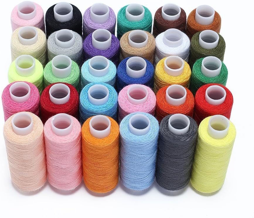 Candora Sewing Thread Coil 30 Color 250 Yards Each Polyester All Purpose for Hand and Machine Sewing