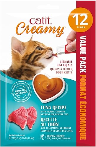 Catit Creamy - Paquetes personalizados de golosinas para gato que puede lamer