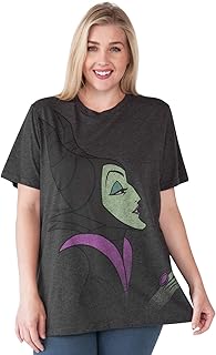 Disney Womens Plus Size T-Shirt Maleficent Villains Print