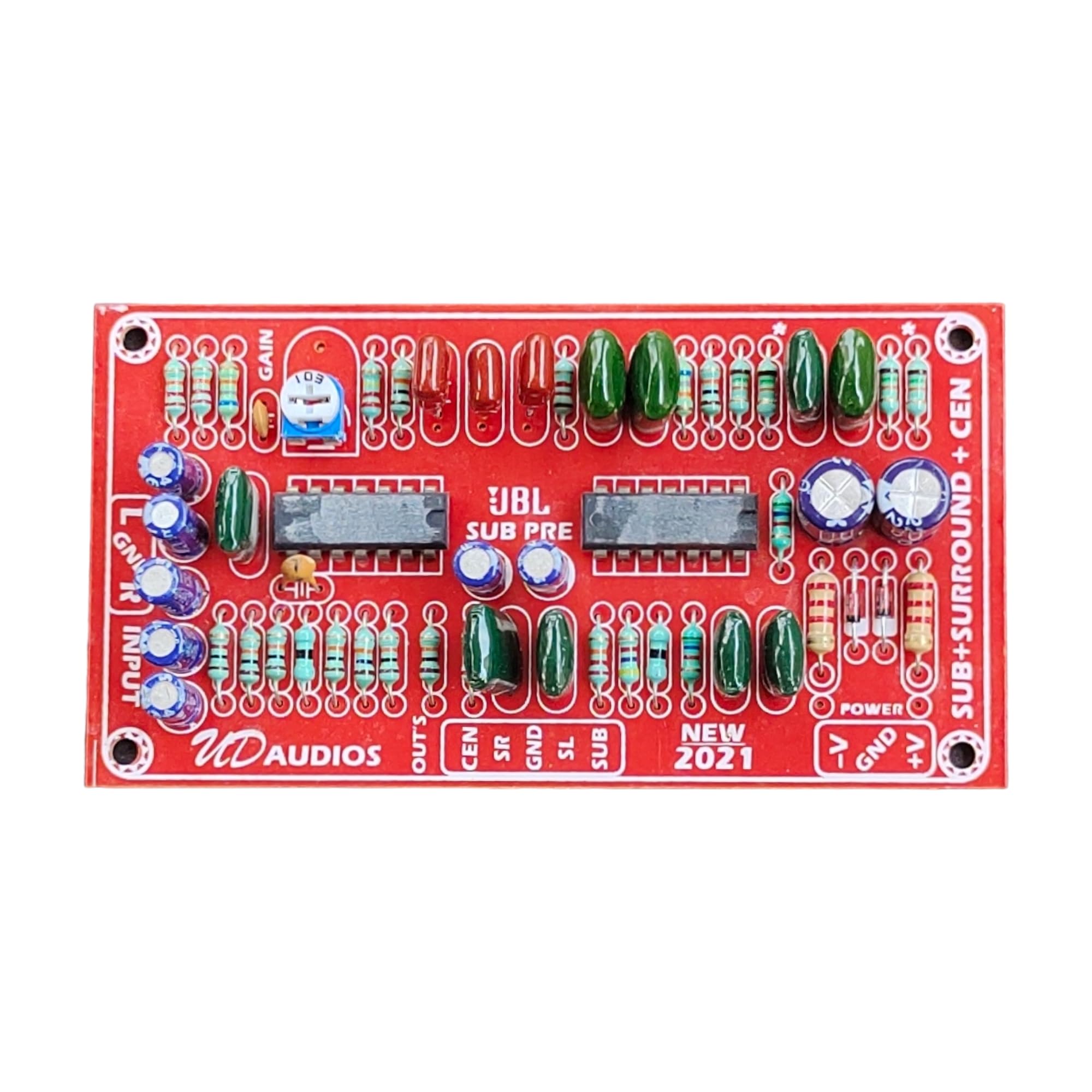 Generic Ultra Digital Subwoofer Surround Center Board.Used In Original Ic 4Channel Stereo Out .Inbuilt Sub Sonic Filter(Low Pass Filter 35Hz To 300Hz) Volt Dc15V To 40V Max Dual Supply - Red-image-13