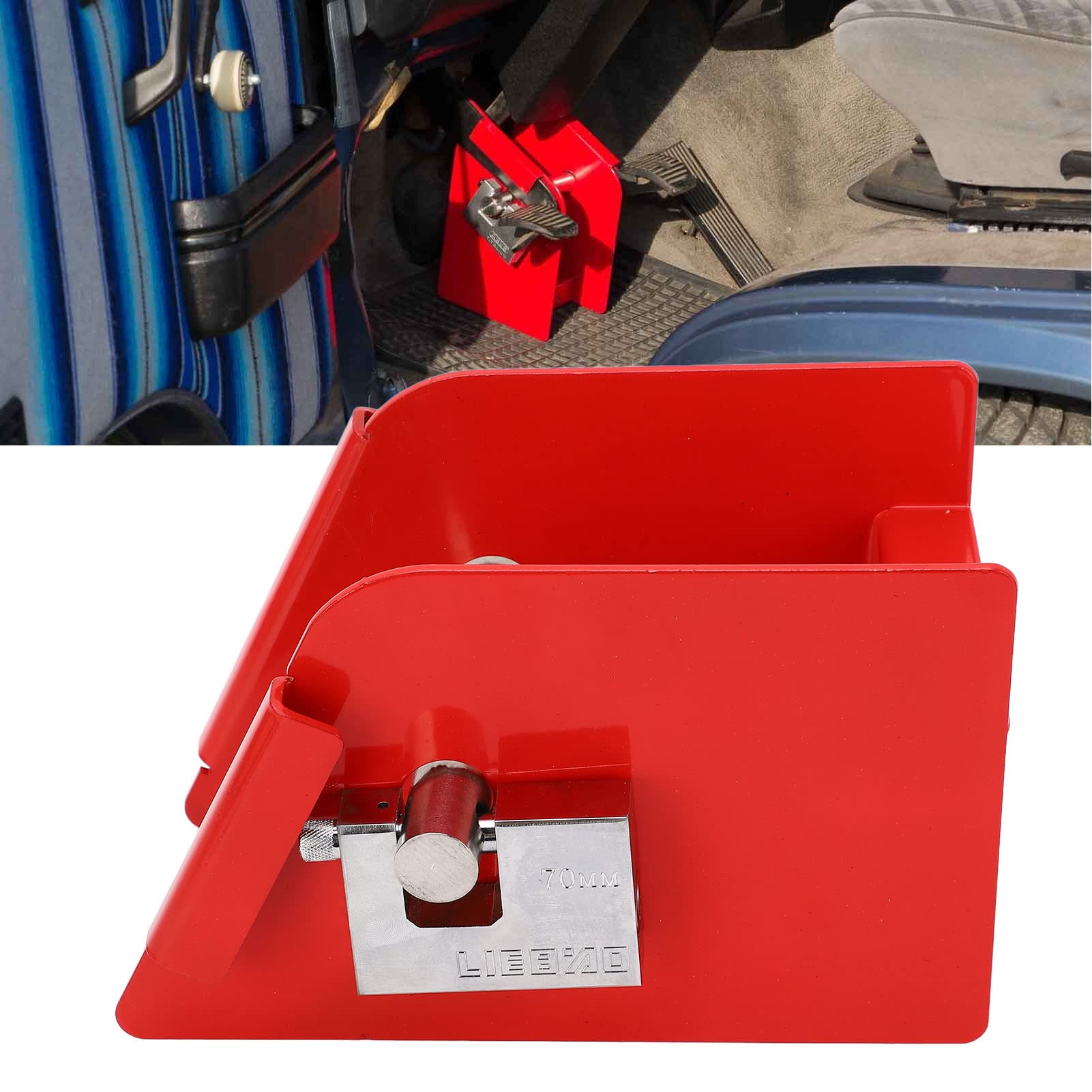 Immobiliser Pedal Claw, High Security Anti Theft Brake Clutch Pedal Lock Solid for Transporter T3 Automotive