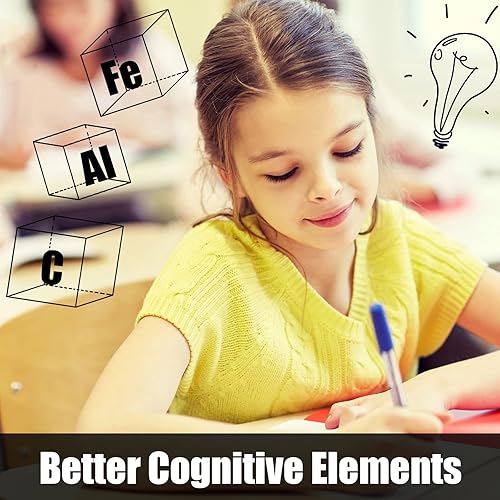 Miniatura 5 de Juego de 14 cubos de elementos de densidad, cubos de metal puro, mesa periódica, cubos de tungsteno, titanio, bismuto, aluminio, hierro, cobre, etc.