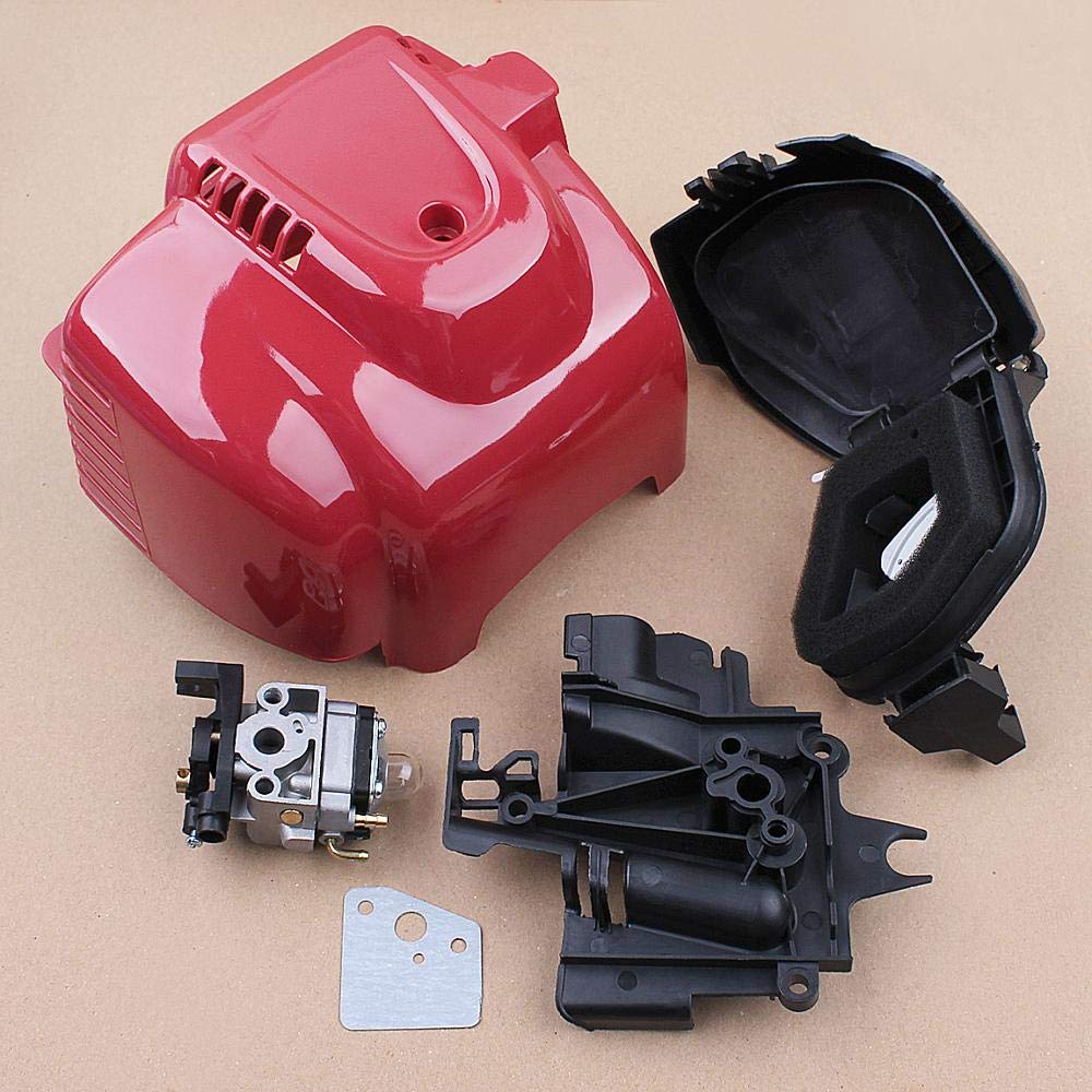 (Accesorios de herramientas al aire libre) Carburador Cilindro Filtro de Aire Cubierta Cubierta de Línea de Combustible para H GX35 GX35NT HHT35 1.3HP 4 tiempos Mini Motor de Gas Motor Trimmer