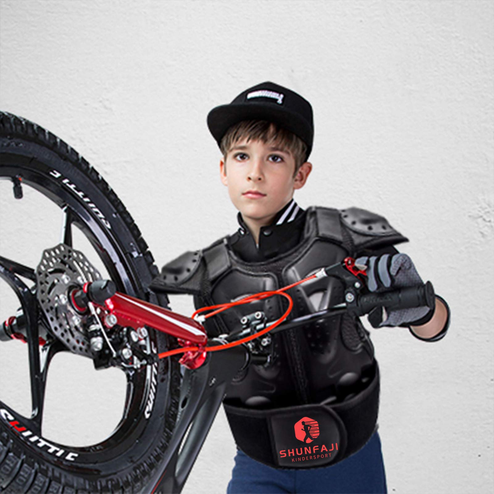 Chaqueta de protección para la espalda y la moto, para niños, con protección para la espalda, para patinaje, esquí, snowboard