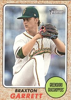 2017 Topps Heritage Minor League #131 Braxton Garrett Greensboro Grasshoppers Baseball Card