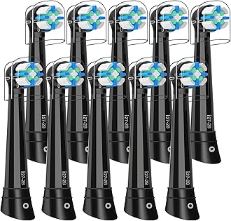 8 Pack IO Replacement Heads Compatible with Oral B iO 2 3 4 5 6 7 8 9 10 Series Electric Toothbrush, Brush Heads Compatible with Oral B IO, Medium Bristles for Gum Care & Sensitive Teeth (Black)