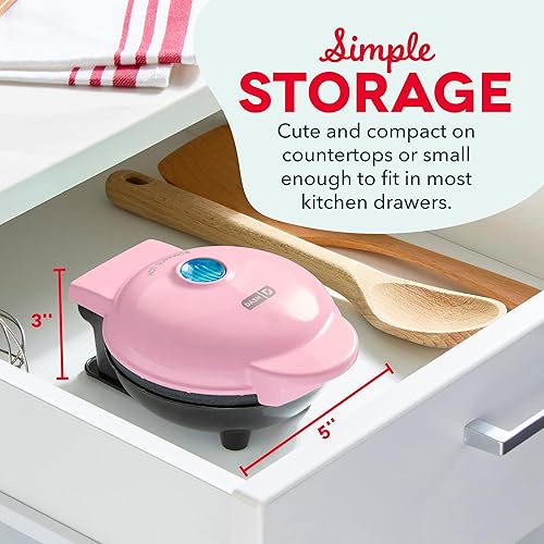 Vista 24 de Dash Mini Maker: La minimáquina para hacer wafles individuales, paninis, papas fritas y otros productos para llevar de desayuno, almuerzo o como