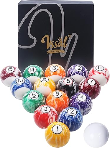 VSSAL Billiard Balls Set Pool Table Balls Marble-Swirl Style 16 Ball Set disponible en Yaxa Colombia