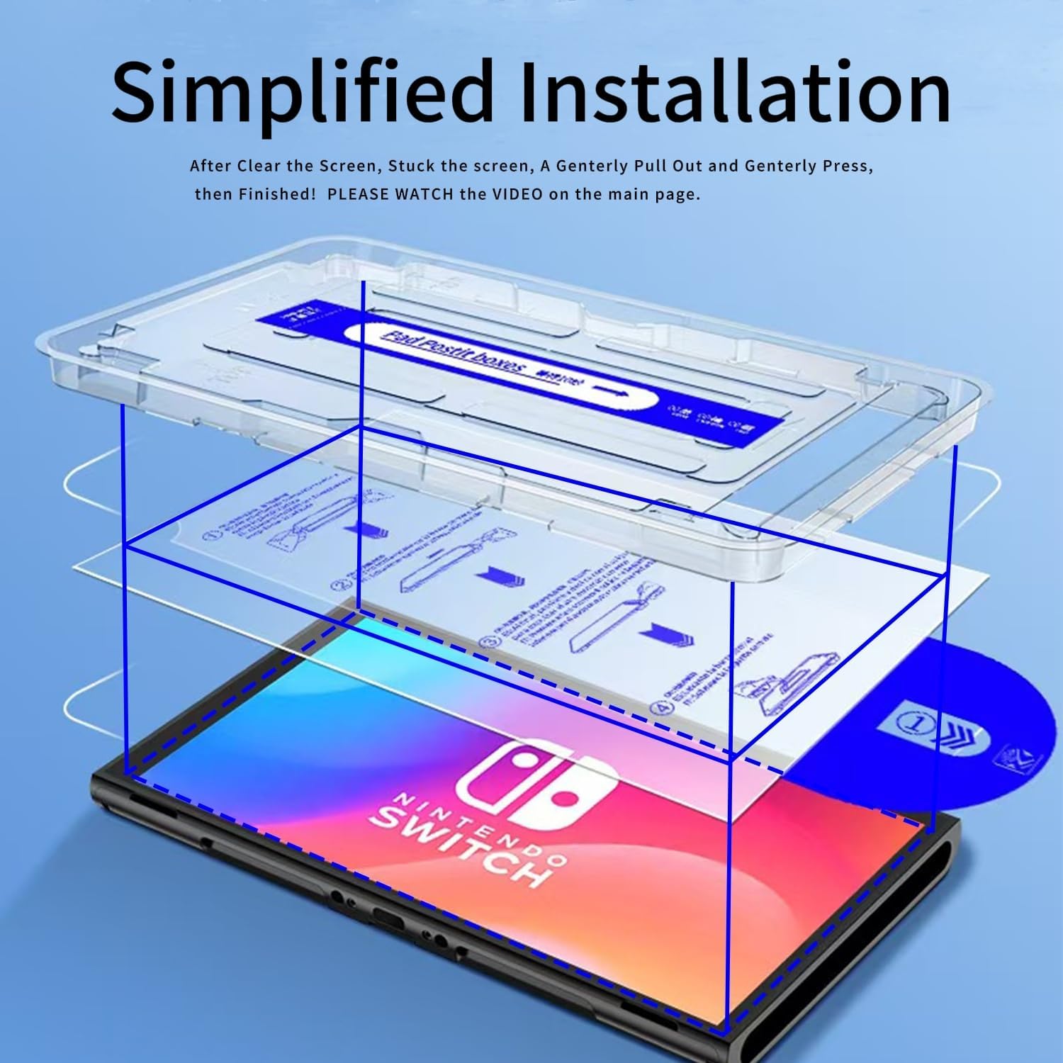 2 Pack Compatible with Nintendo Switch 2 Screen Protector, Auto-Alignment HD 9H Tempered Glass Screen Protector for Switch 2 7.9" Console Launched in 2025 - Image 8