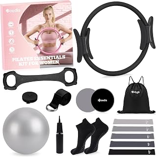 Hoedia Pilates Kit for Women, Pilates Equipment Ring and Ball Set