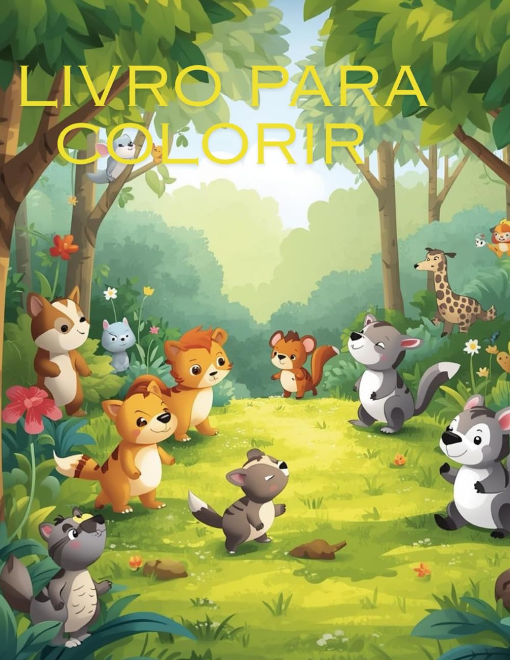 livro para colorir infantil animais: livro infantil de colorir