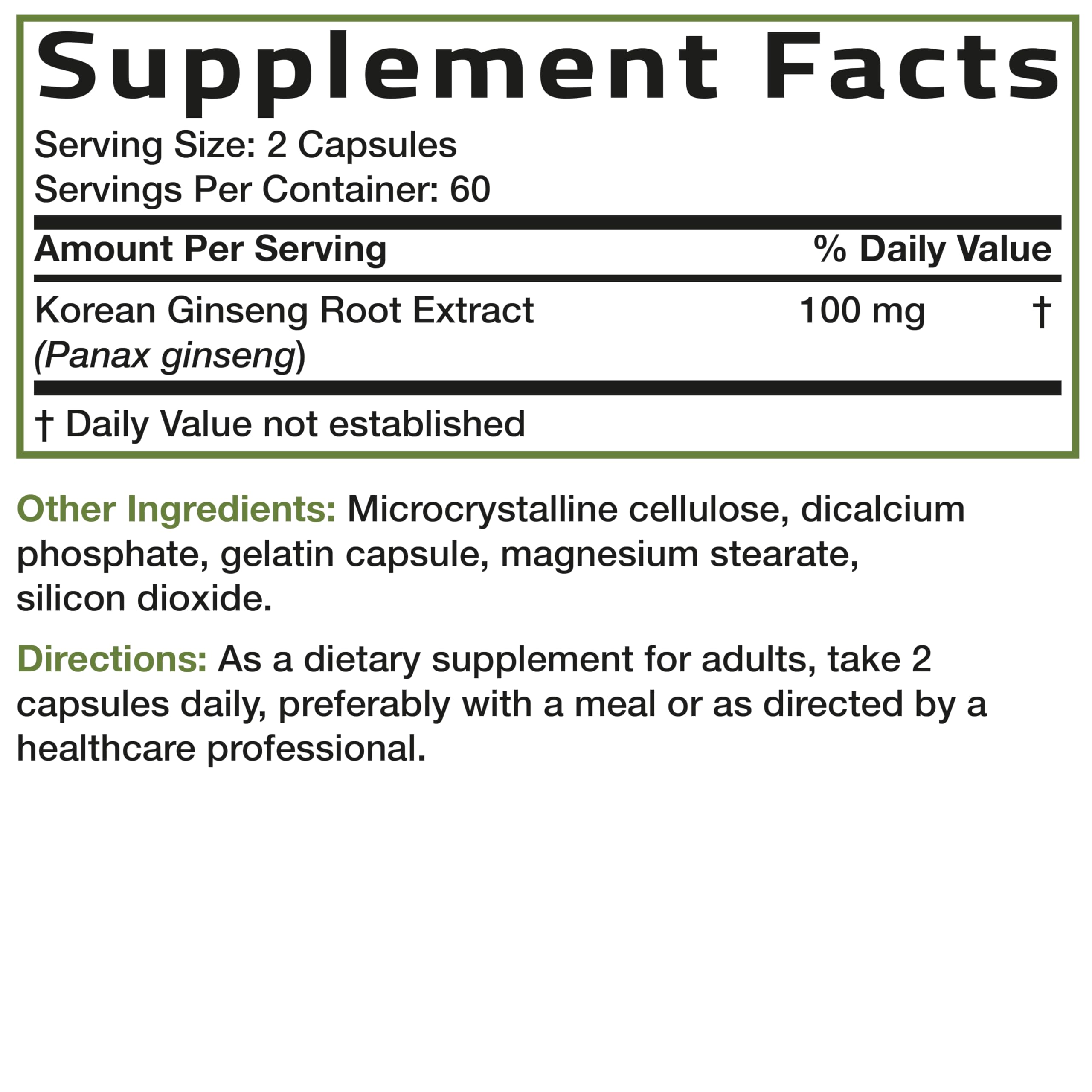 Bronson Korean Panax Ginseng High Potency Root Extract, 120 Capsules — Amazon image 6