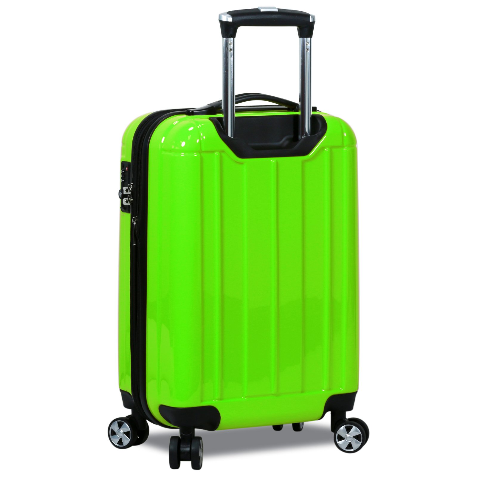 World Traveler Contour 3-Piece Hardside Spinner Luggage Set with TSA Lock, Apple Green, One Size