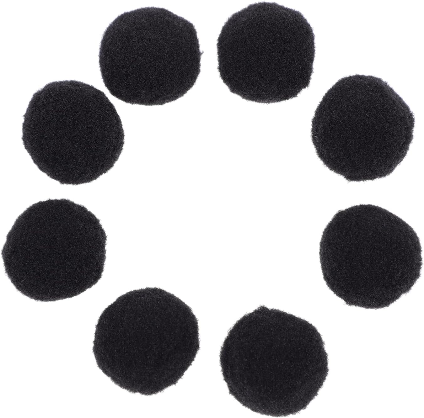 JEWEDECO 500pcs Pompom Balls for DIY Crafts Soft Fuzzy Decorative Pom Poms for Hats Bags and More Versatile Black Polyester Balls for Various Creative Projects