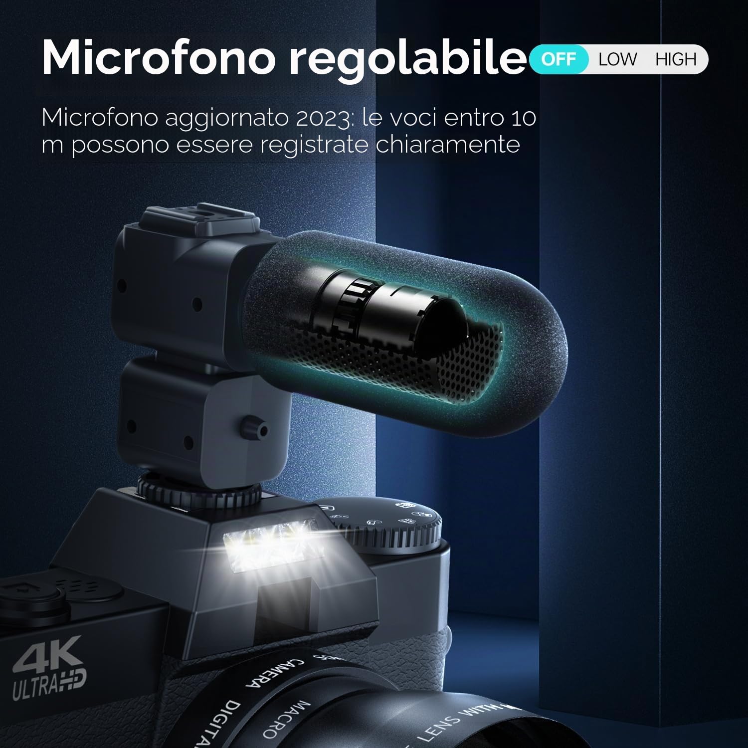 4K 56MP Cámara Digital, Cámara de Fotos con 180 ° Flip 3.5 "de Pantalla, 18X Zoom Digital Cámara compacta con Lente Gran Angular y Lente Macro, 32GB Tarjeta TF, WiFi Funcionalidad, Negro