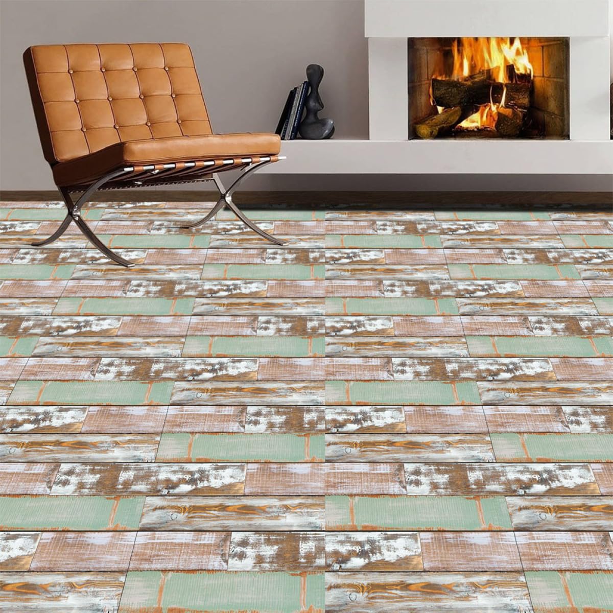 5 Piezas de Pegatinas Autoadhesivas para Suelo Pvc Efecto Madera