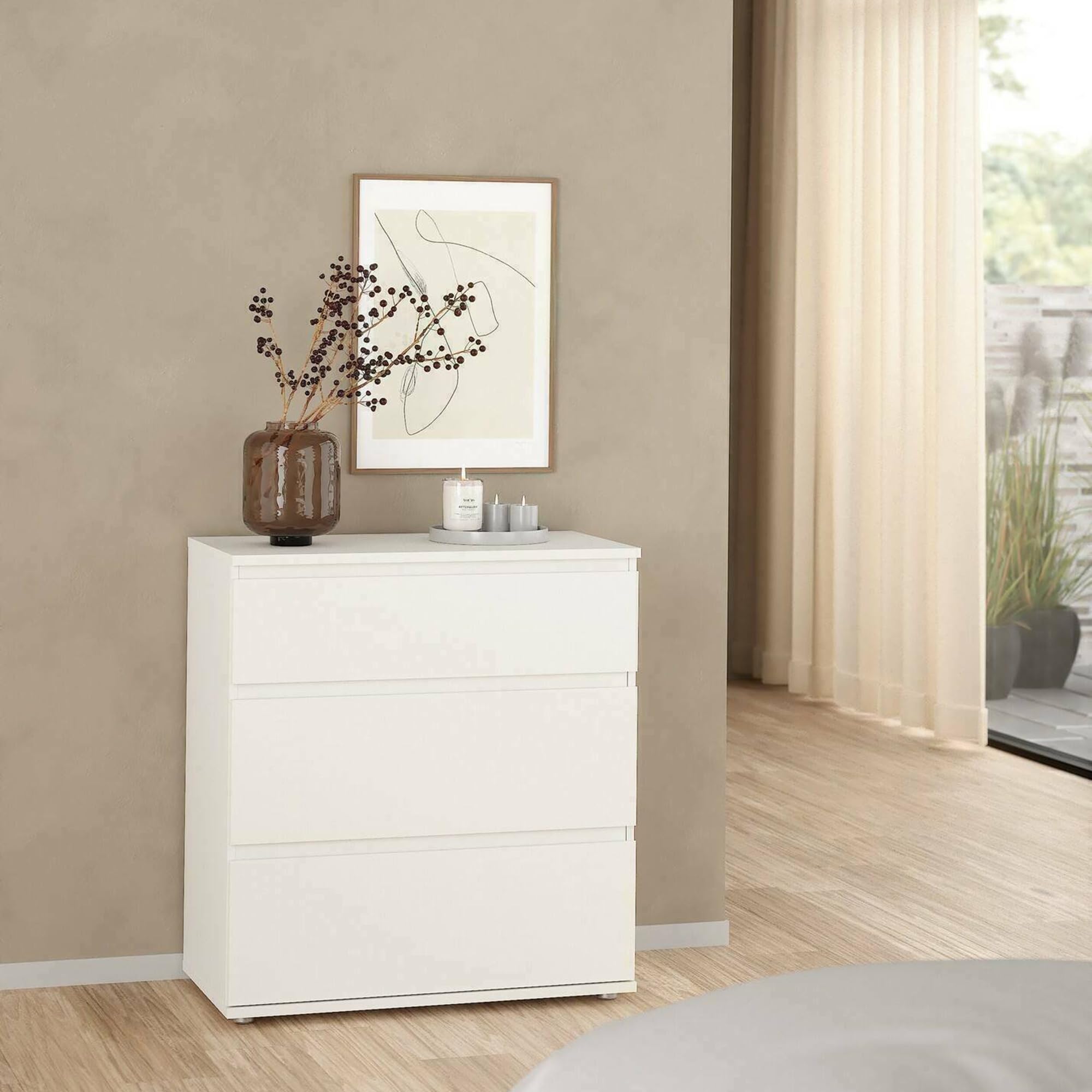 Dmora Scrivania lineare per ufficio e studio, Tavolo da computer minimal, Scrittoio per lavoro, cm 180 x 69 x h74,2, color grigio cemento