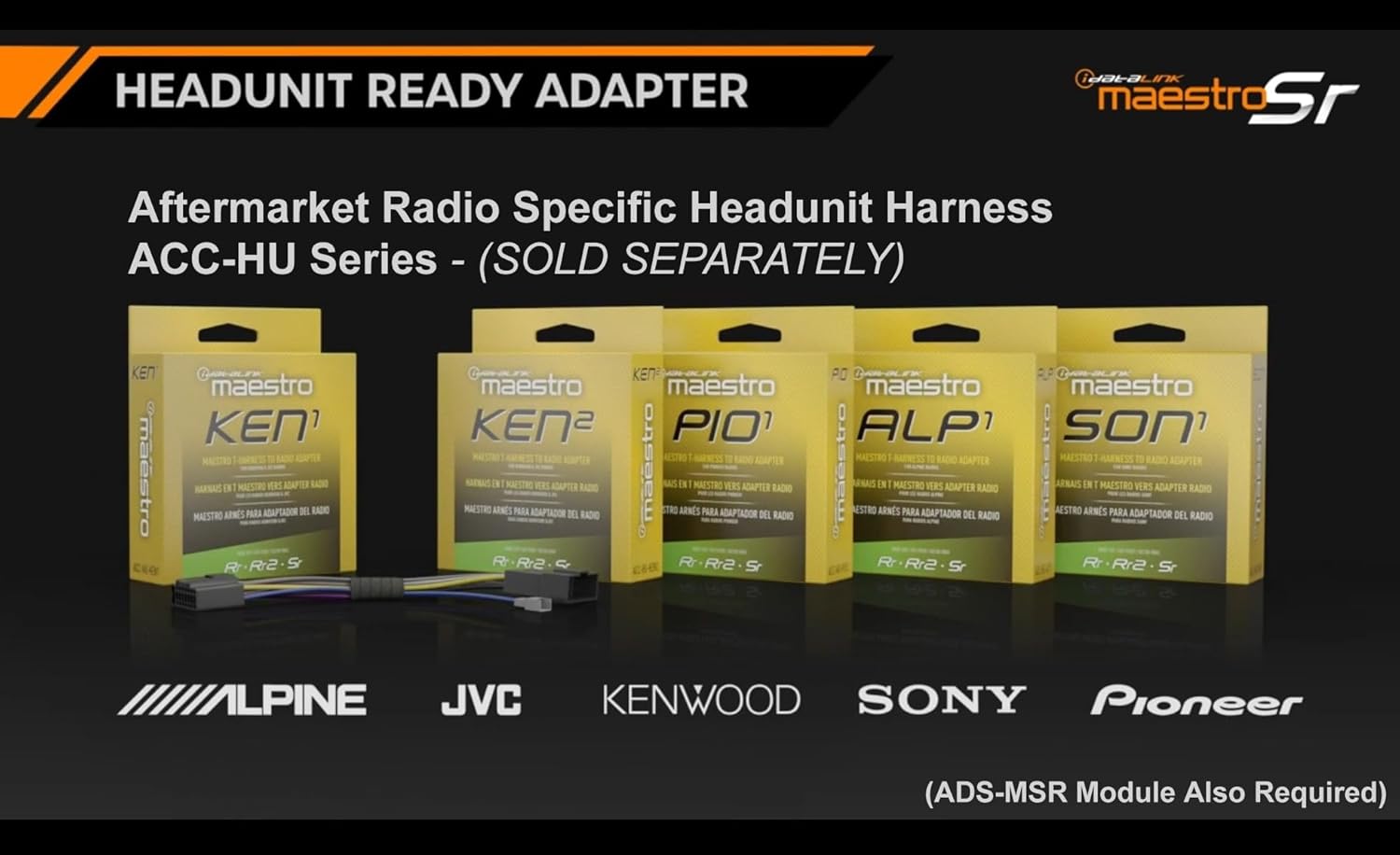 Various Idatalink Maestro head unit specific harnesses