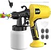 Paint Sprayer for House Painting, 1000W Spray Paint Gun, Easy Clean Design Electric Paint Sprayer Gun for Furniture, Cabinets, Walls, Doors, Fences & Decks-Yellow