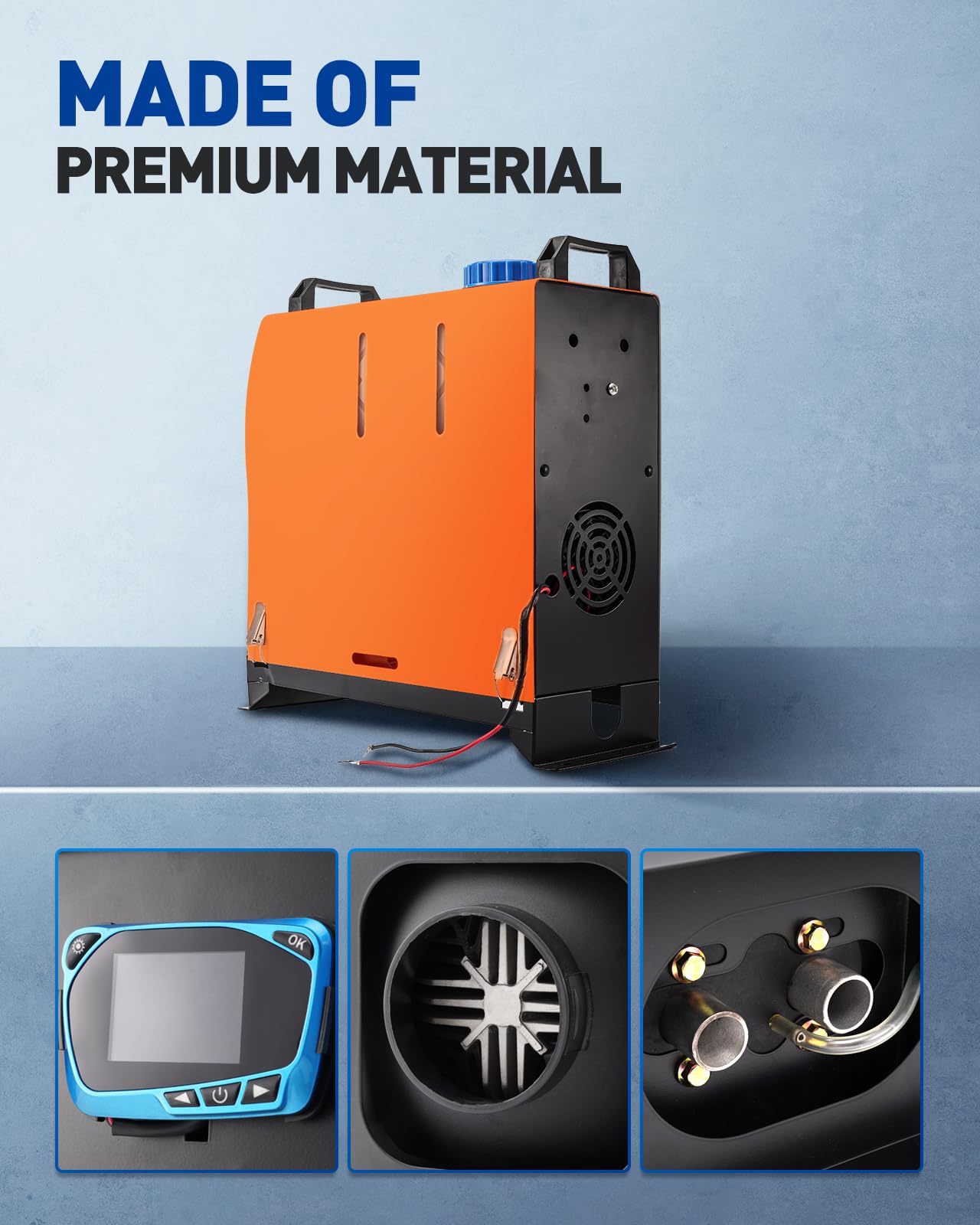 12V 5KW Air Diesel Heater, zestaw ogrzewania postojowego z tłumikiem LCD Remote Control, Night Integrated Diesel Heating Cichy do samochodów, przyczep kempingowych, ciężarówek, łodzi, autobusów, kam