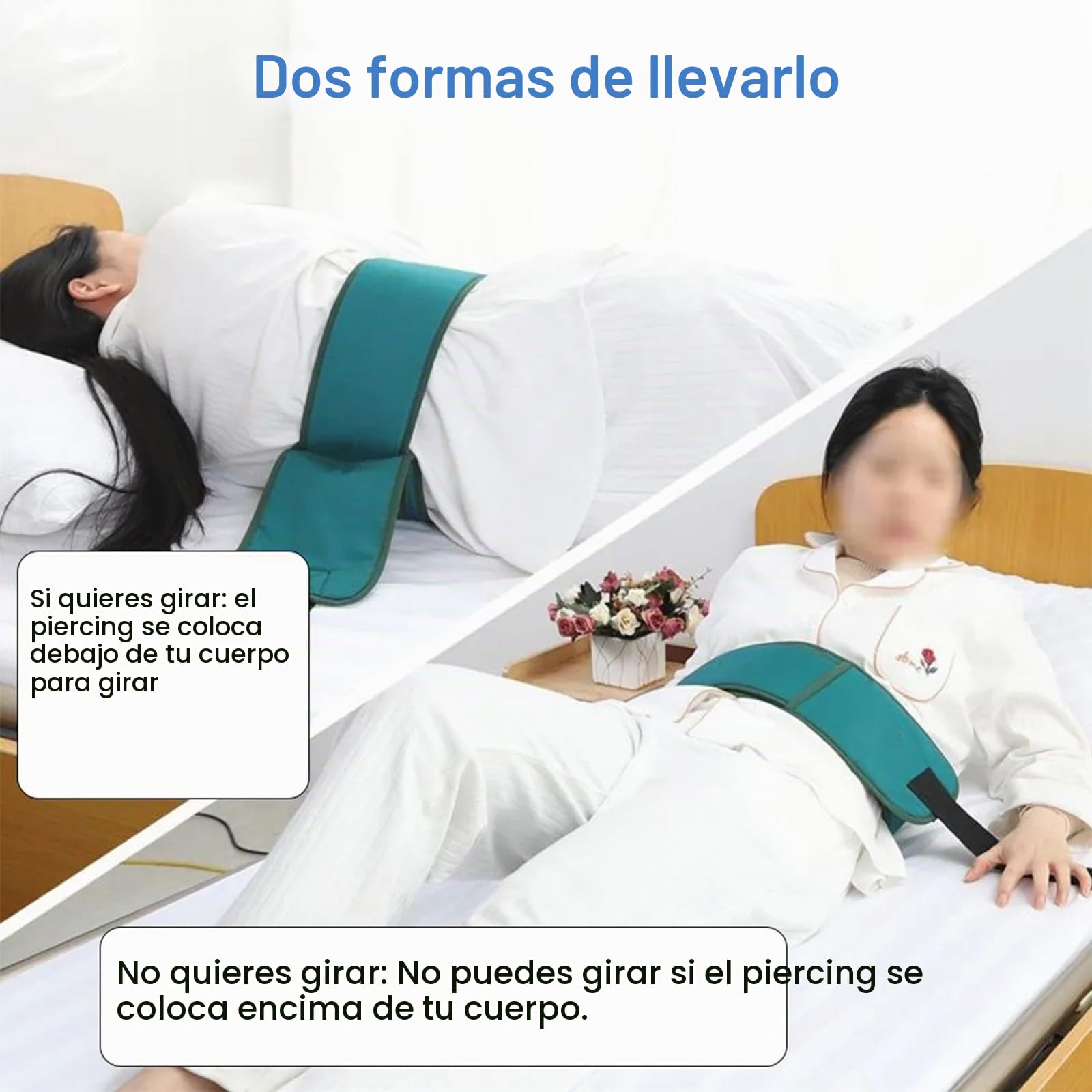 Cinturón anticaída Cinturón de Seguridad para Cama Ajustable, Sistema de Seguridad Seguro para Camas de Hospital para Ancianos Rollos de Cama personales para Proteger Las extremidades