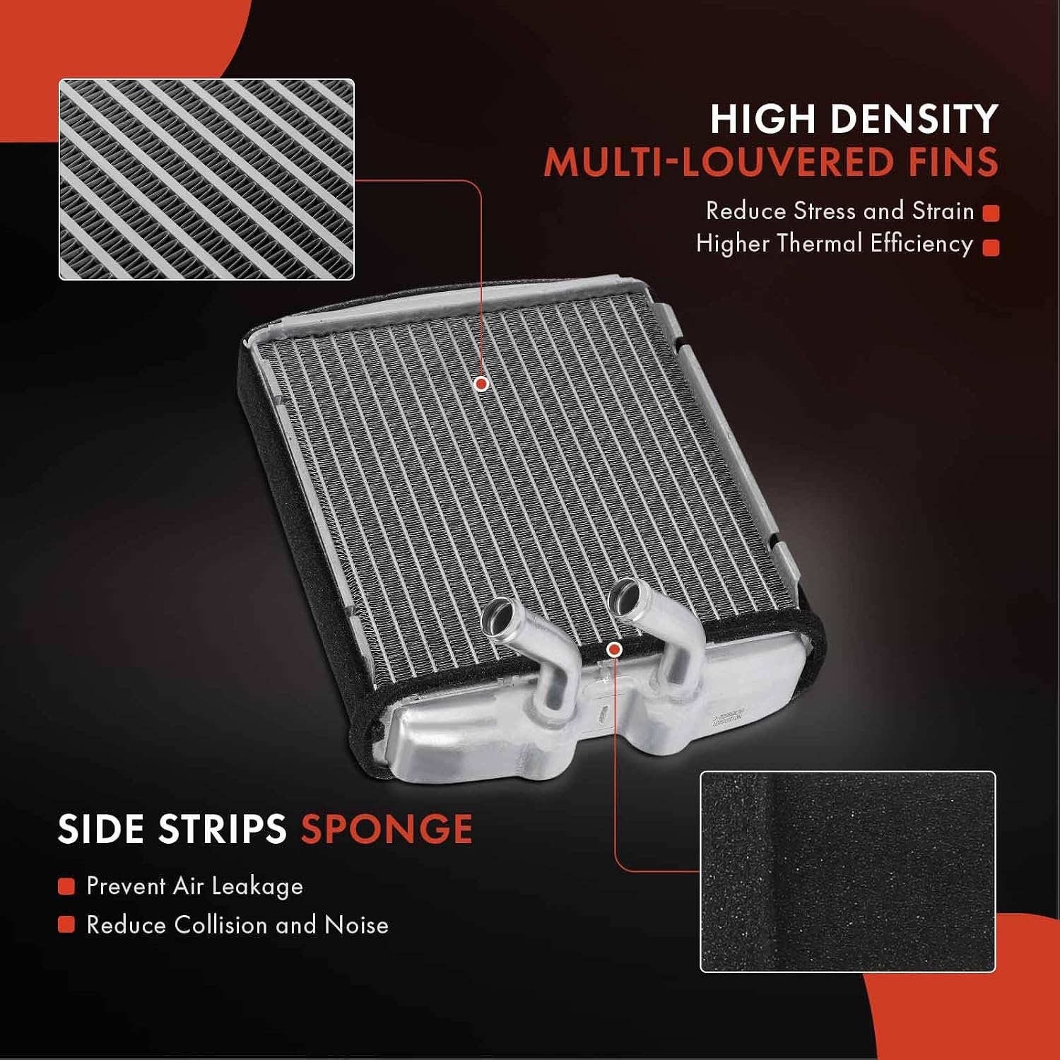 A-Premium HVAC Heater Core Compatible with Ford F-100 1980-1983, F-150 1980-1986, F-250 1980-1986, F-350 1980-1986, F-600 1985-1994, F-600 LPO 1990-1994, F-700, F-800, F-800 LPO, F-Super Duty, Bronco