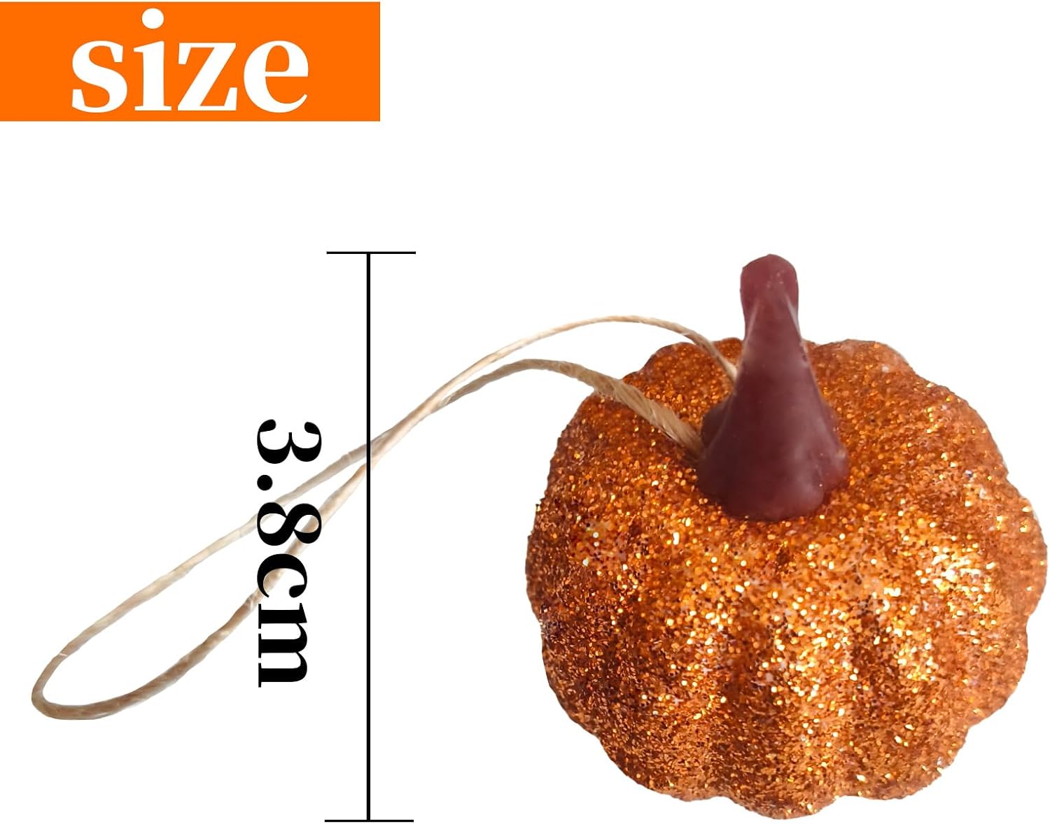 12pcs Mini Artificial Pumpkins for Halloween Thanksgiving Fall Harvest Tree Decorations Hanging Pumpkin Ornament Foam Pumpkin Small Glitter Pumpkins Halloween Party Decoration Props Dining Table Decor