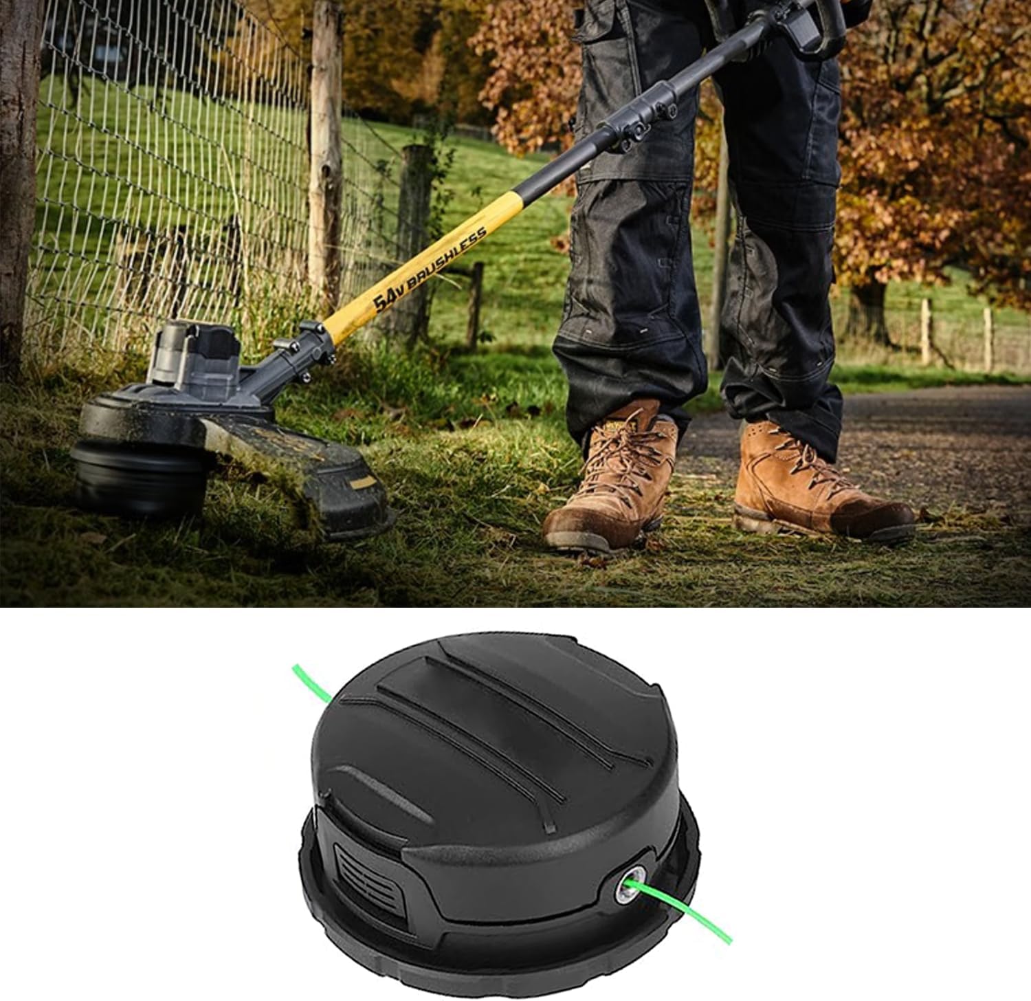 DWO1DT995 Replacement Trimmer Head Compatible with Dewalt DCST920 DCST922 DCST925 DCST970 DCST990 DCST991 Cordless String Trimmer, Replacement Trimmer Spools 20ft 0.080'',（2pack）